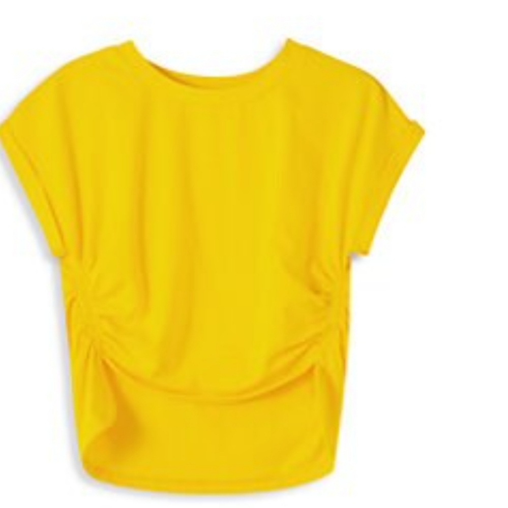 NWOT Girls Ruched cap Sleeve top